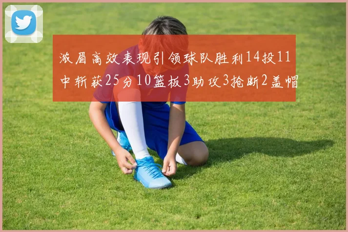 浓眉高效表现引领球队胜利14投11中斩获25分10篮板3助攻3抢断2盖帽
